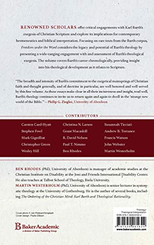 Freedom Under the Word: Karl Barth's Theological Exegesis