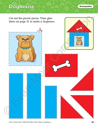 Evan-Moor Smart Start Beginning Coding, Grade K, Activity Workbook, Includes Stickers and Audio read along, Basic Skills, Critical Thinking, ... ... Beginning Coding Stories and Activities)