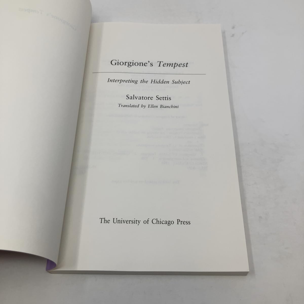 Giorgione's Tempest: Interpreting the Hidden Subject