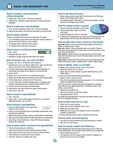 Excel for Microsoft 365 Reference and Cheat Sheet: The unofficial cheat sheet for Microsoft Excel
