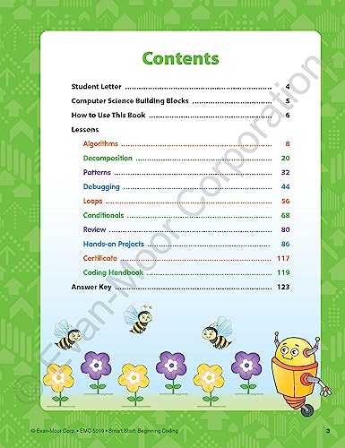 Evan-Moor Smart Start Beginning Coding, Grade 1, Activity Workbook, Includes Stickers and Audio read along, Basic Skills, Critical Thinking, ... ... Beginning Coding Stories and Activities)
