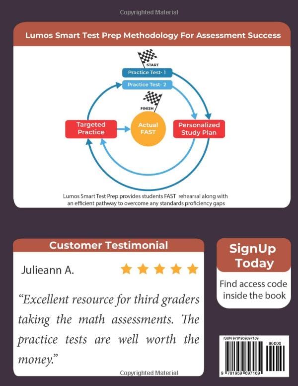 Florida Assessment of Student Thinking (FAST) Test Prep: 3rd Grade Math Practice Workbook and Full-length Online Assessments: FAST Study Guide