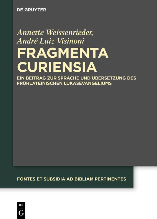 Fragmenta Curiensia: Ein Beitrag zur Sprache und Übersetzung des frühlateinischen Lukasevangeliums (Fontes et Subsidia ad Bibliam pertinentes, 10) (German Edition)