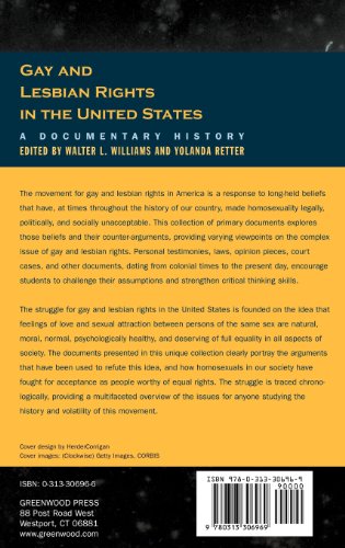 Gay and Lesbian Rights in the United States: A Documentary History (Primary Documents in American History and Contemporary Issues)