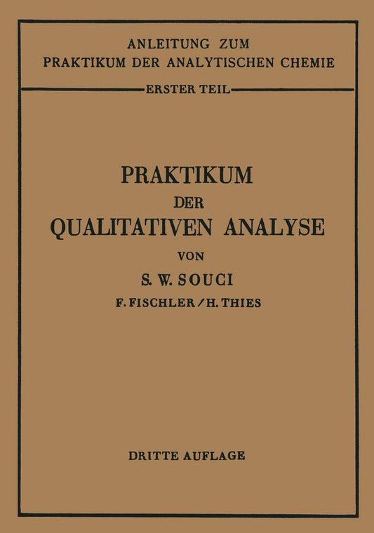 Praktikum der qualitativen Analyse (German Edition)