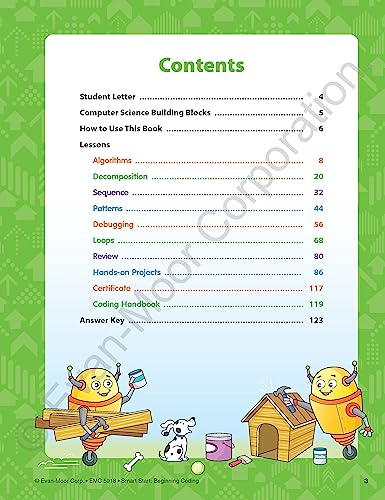 Evan-Moor Smart Start Beginning Coding, Grade K, Activity Workbook, Includes Stickers and Audio read along, Basic Skills, Critical Thinking, ... ... Beginning Coding Stories and Activities)