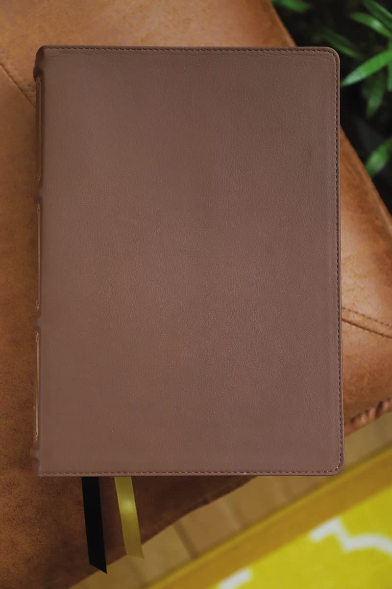 KJV, Thompson Chain-Reference Bible, Genuine Leather, Calfskin, Brown, Red Letter, Comfort Print