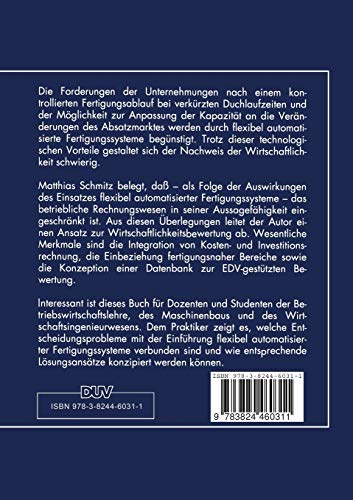 Flexibel automatisierte Fertigungssysteme: Bewertungsprobleme und Lösungsansätze (German Edition)