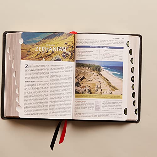 KJV, The King James Study Bible, Bonded Leather, Burgundy, Thumb Indexed, Red Letter, Full-Color Edition: Holy Bible, King James Version