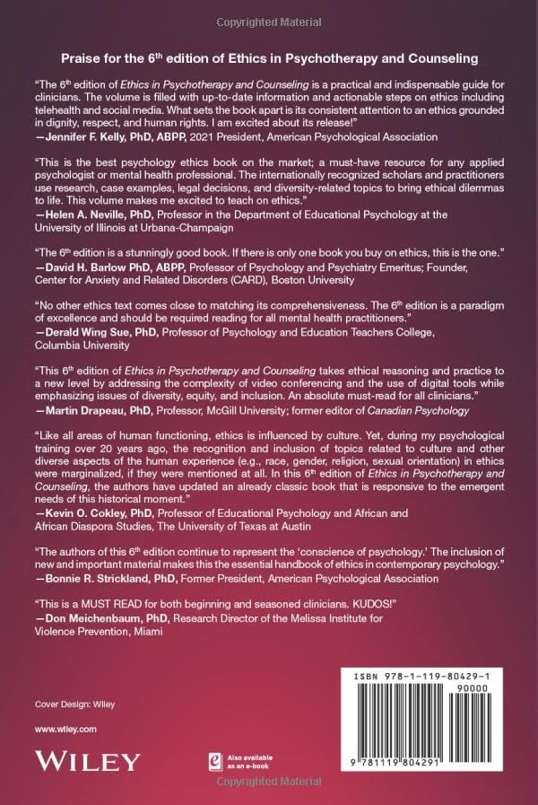 Ethics in Psychotherapy and Counseling: A Practical Guide