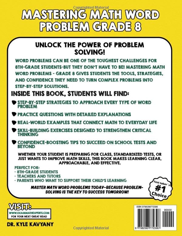 Mastering Math Word Problem Grade 8: Grade 8 Math Word Problems Made Simple and Clear