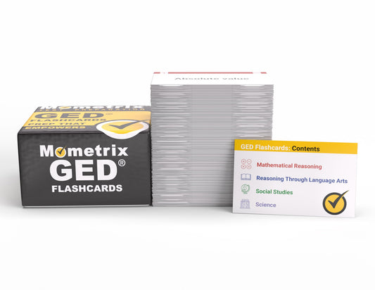 GED Study Cards 2025-2026: GED Exam Prep with Practice Test Questions for All Subjects [Full Color Cards]
