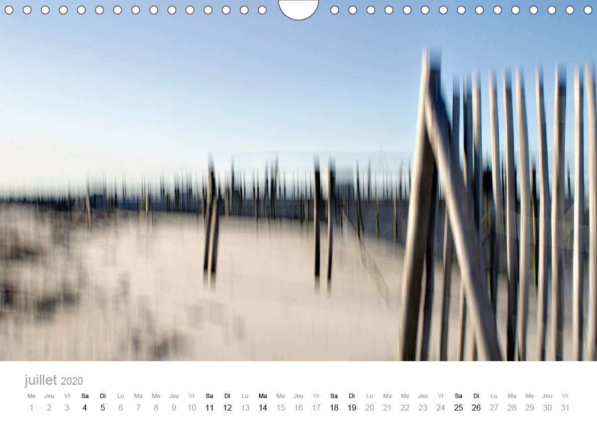 GANIVELLES 2020: Barrieres en lattes de chataignier, les ganivelles servent a fixer sur les dunes le sable apporte par le vent. (Calvendo Nature) (French Edition)