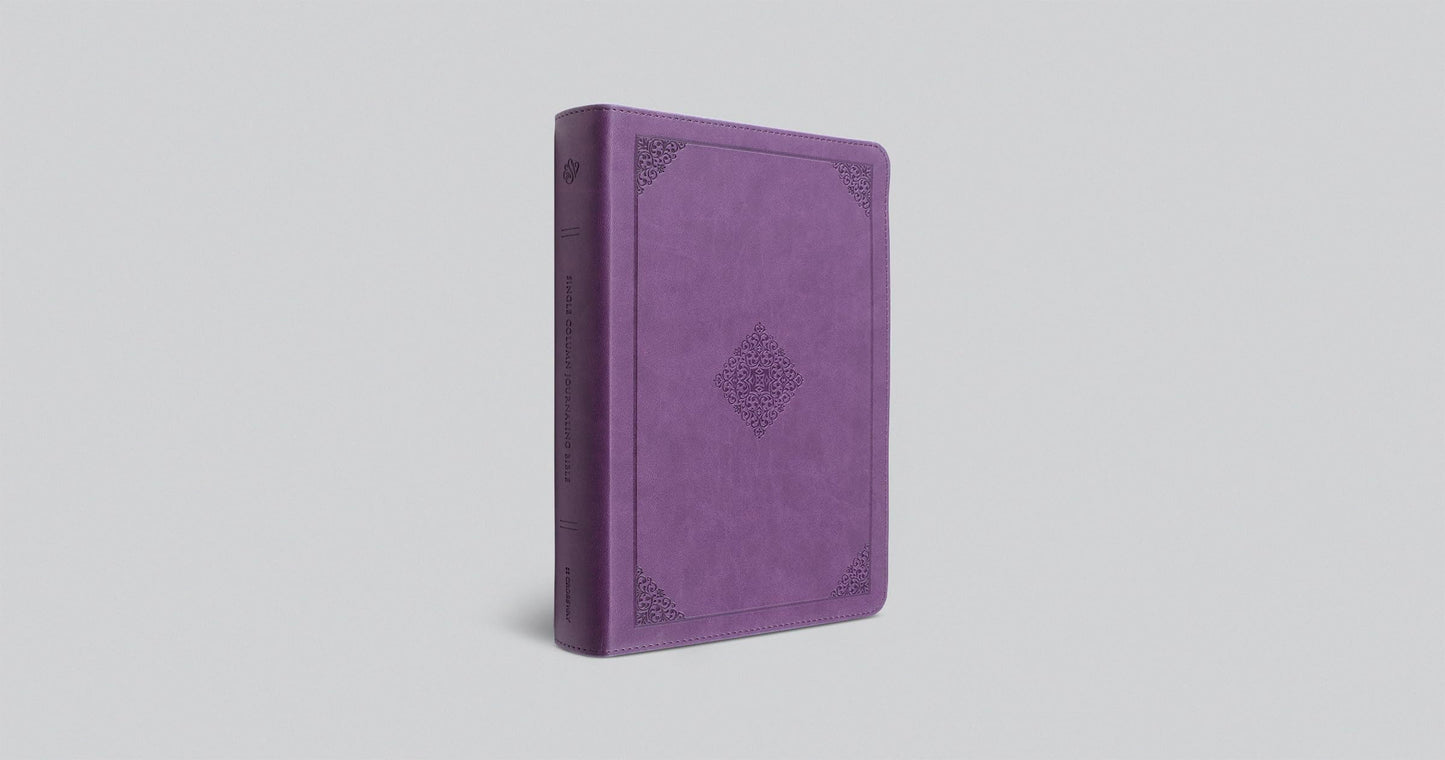 ESV Single Column Journaling Bible, Large Print (TruTone, Lavender, Ornament Design): Holy Bible, English Standard Version