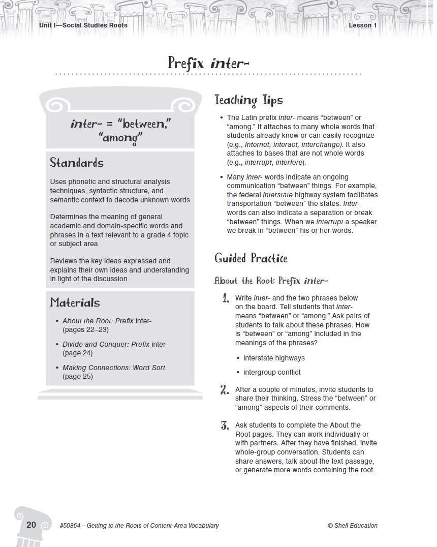 Getting to the Roots of Content-Area Vocabulary Level 4