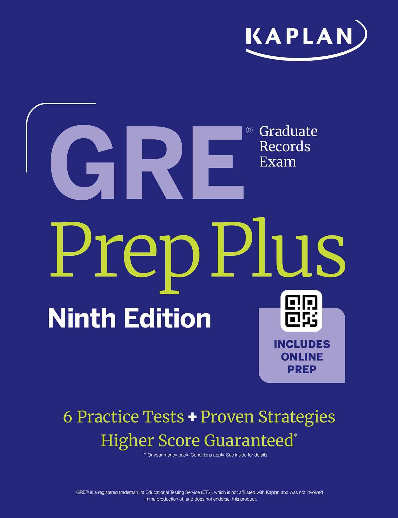 GRE Prep Plus, Ninth Edition (2026): Includes 6 Practice Tests, 1500+ Practice Questions + Online Access to a 500+ Question Bank, Video Tutorials, and Live Class Sessions (Kaplan Test Prep)