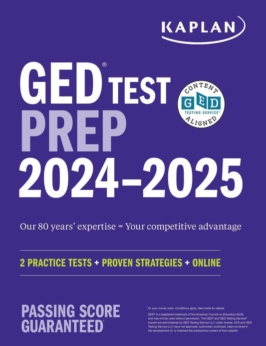 GED Test Prep 2024-2025: Includes a Diagnostic Pretest, 2 Full Length Practice Tests, 1000+ Practice Questions, and 40+ Online Videos (Kaplan Test Prep)
