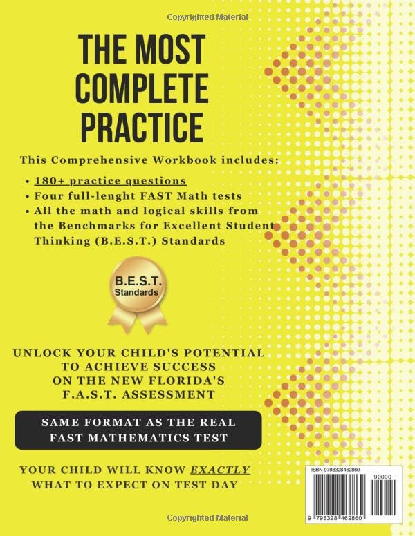 Florida FAST Test Prep Grade 6 - Mathematics: A Comprehensive Practice Workbook with Full-Length FAST Mathematics Tests (Florida FAST Assessment Practice - Grade 6)