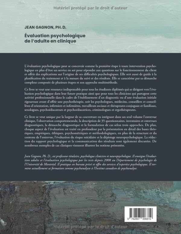 Évaluation psychologique de l'adulte en clinique