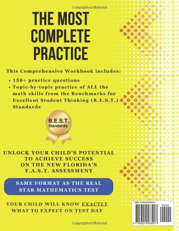 Florida FAST Test Grade 3 Mathematics Mastery: Topic-by-Topic Practice of the B.E.S.T. Standards - From Numbers to Geometry (Florida FAST Assessment Practice - Grade 3)