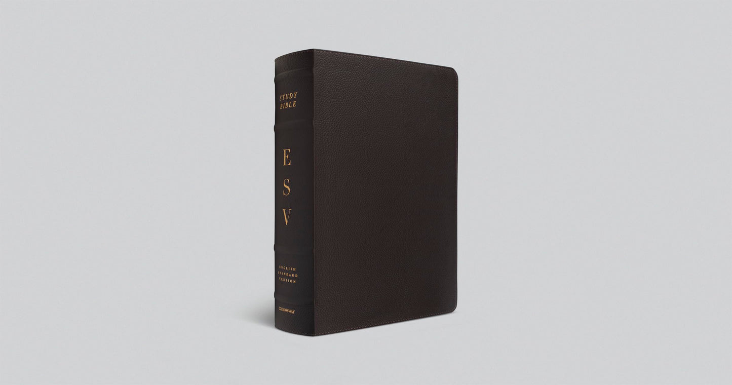 ESV Study Bible, Large Print (Buffalo Leather, Deep Brown): Holy Bible, English Standard Version