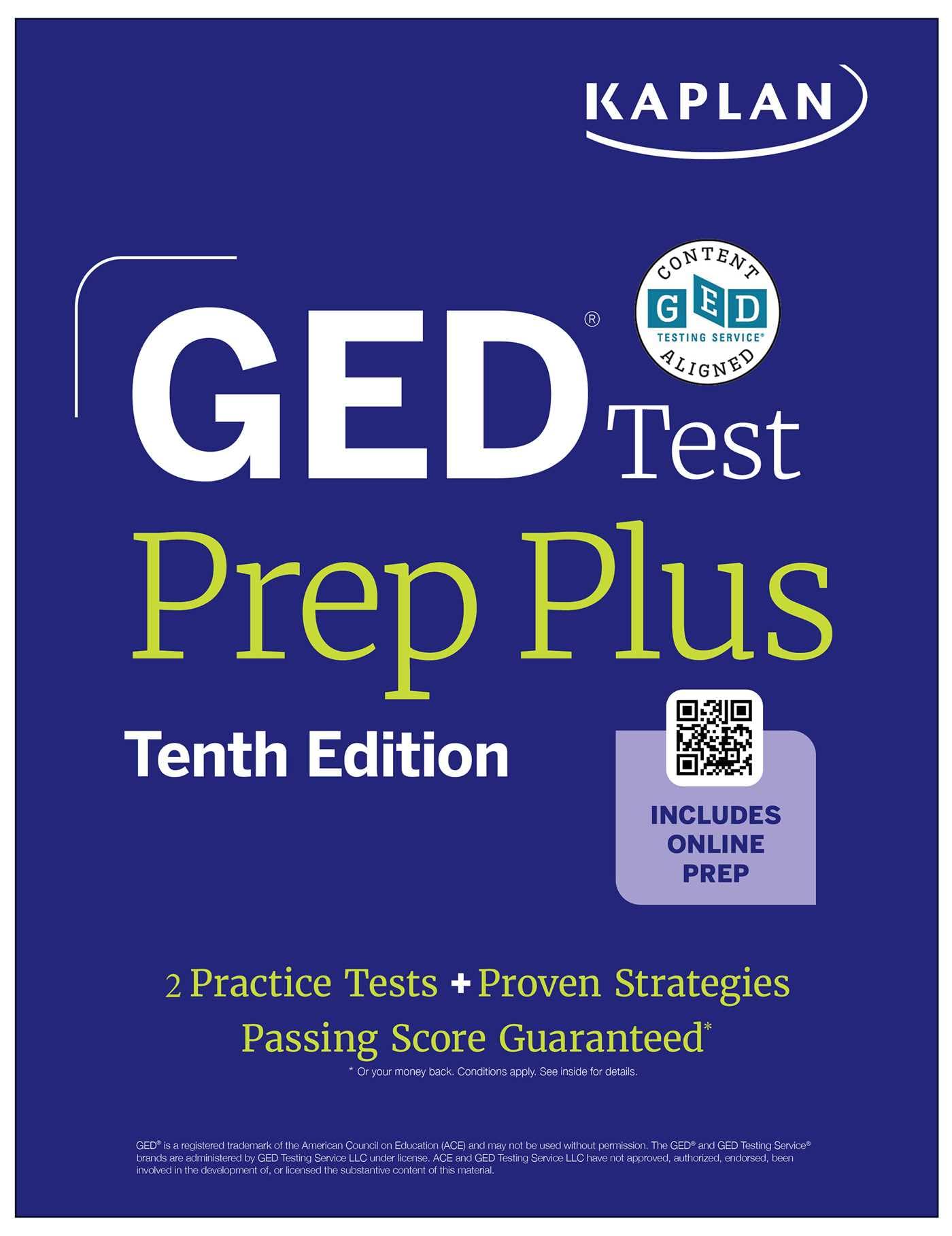 GED Test Prep Plus, Tenth Edition (2026): Includes a Diagnostic Pretest, 2 Full Length Practice Tests, 1000+ Practice Questions, and 60+ Online Videos (Kaplan Test Prep)