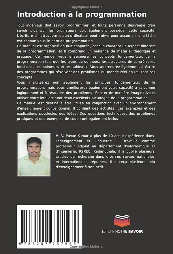 Introduction à la programmation: Commun à toutes les branches de l'ingénierie (French Edition)