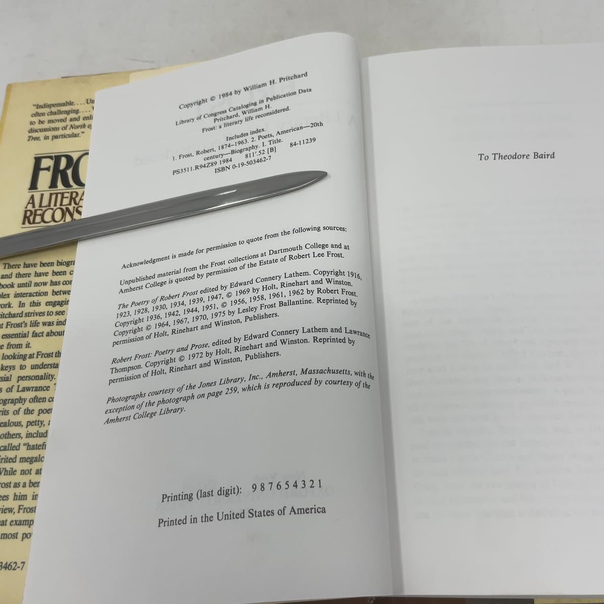 Frost: A Literary Life Reconsidered