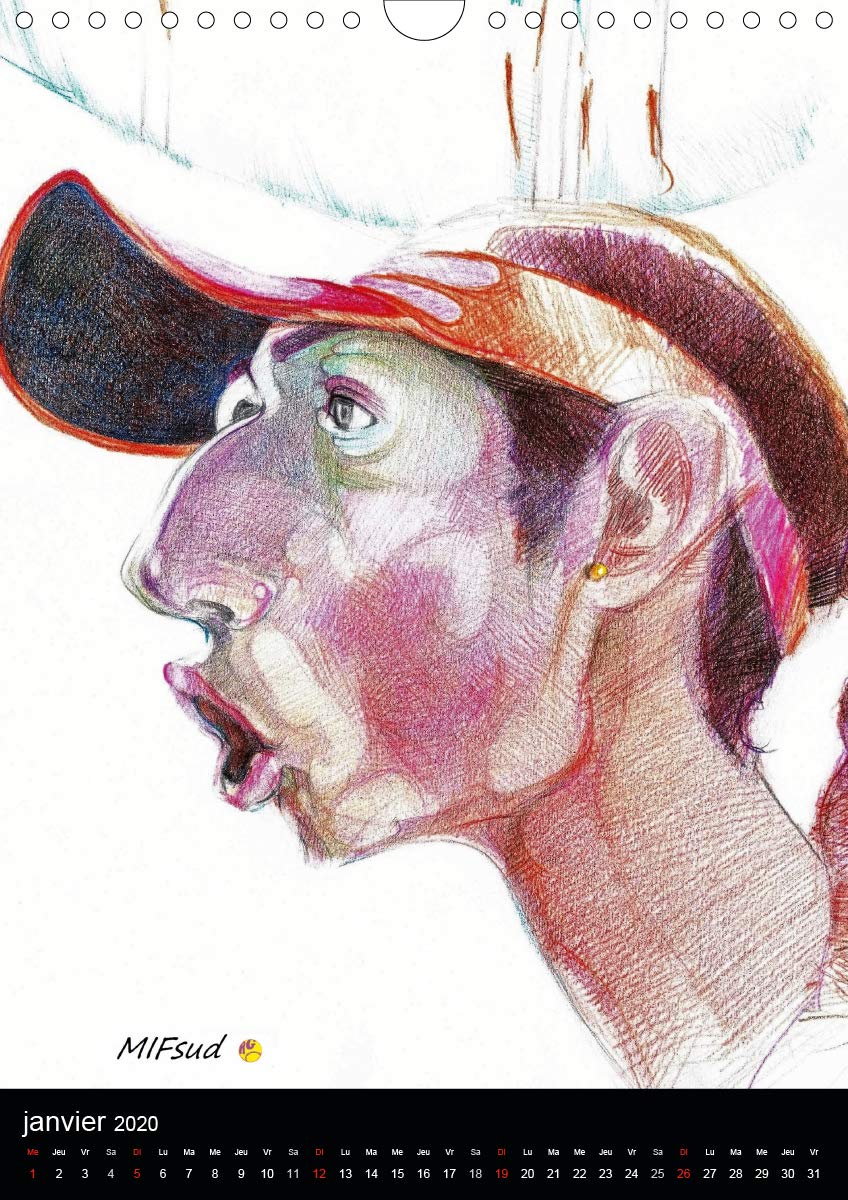 Fines raquettes 2020: Douze portraits forces de championnes et champions internationnaux de tennis. (Calvendo Sportif) (French Edition)