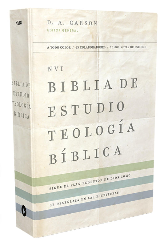 NVI, Biblia de Estudio Teología Bíblica, Interior a cuatro colores, Tapa dura: Sigue el plan redentor de Dios como se desenlaza en las Escrituras (Spanish Edition)