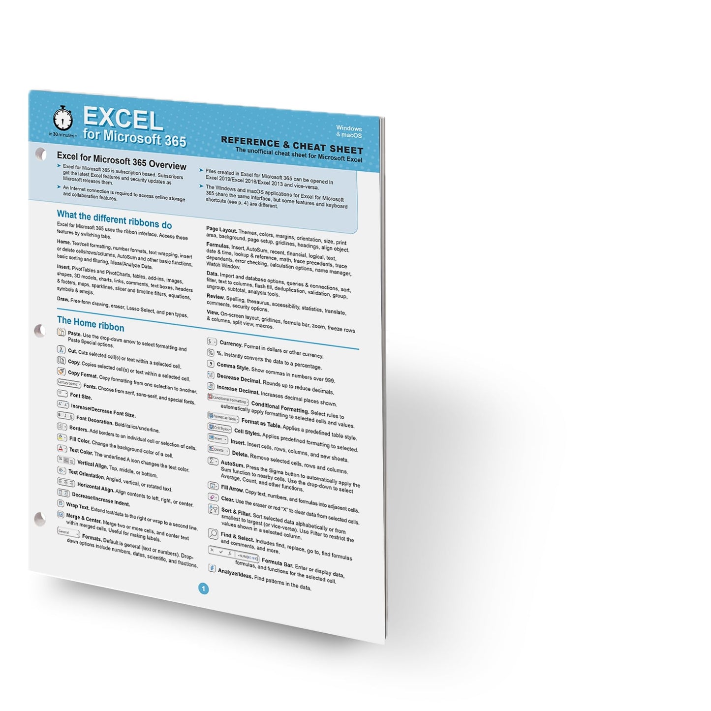 Excel for Microsoft 365 Reference and Cheat Sheet: The unofficial cheat sheet for Microsoft Excel