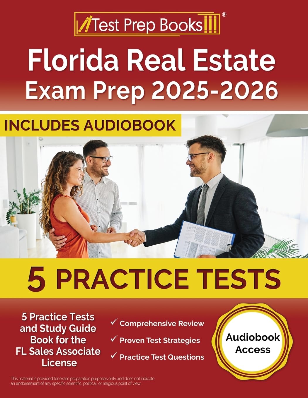 Florida Real Estate Exam Prep: Practice Tests and Study Guide Book for the FL Sales Associate License: [Audiobook Access]