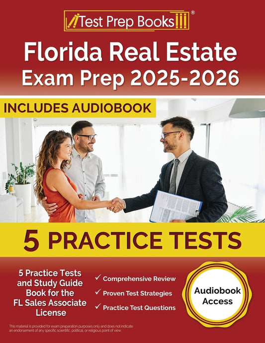 Florida Real Estate Exam Prep: Practice Tests and Study Guide Book for the FL Sales Associate License: [Audiobook Access]