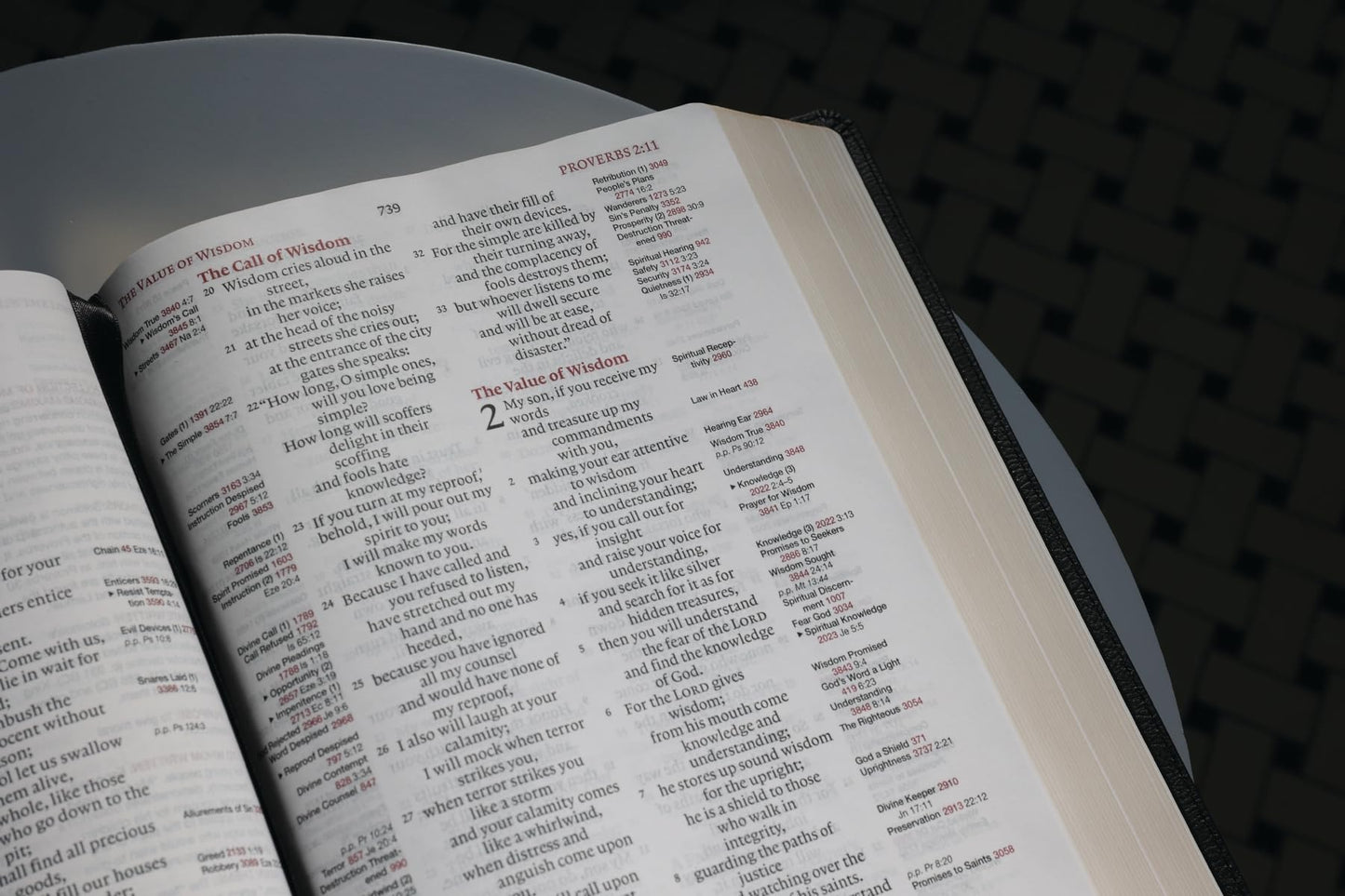 ESV, Thompson Chain-Reference Bible, Large Print, Leathersoft, Black, Red Letter