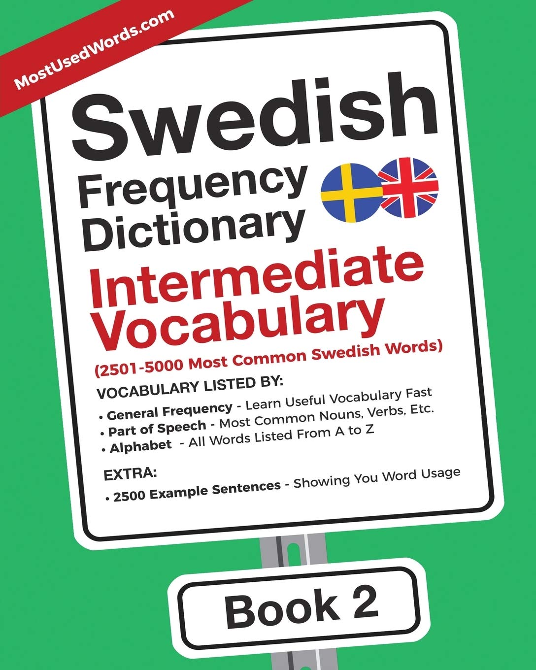 Swedish Frequency Dictionary - Intermediate Vocabulary: 2501-5000 Most Common Swedish Words (Swedish-English)