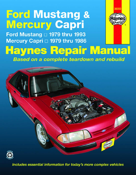 Ford Mustang, Ghia & Cobra (79-93) & Mercury Capri, Ghia & RS (79-86) with In-line 4 cyl & 6 cyl, V6 & V8 Haynes Repair Manual