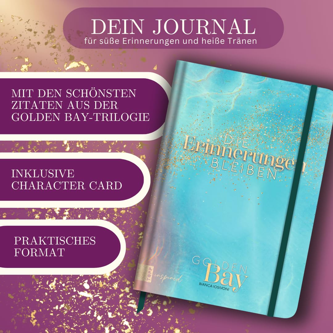 Golden Bay Journal How it Hurts (Blue) Limited Edition with Exclusive Character Card (Bianca Iosivoni: Golden Bay (Merchandise))