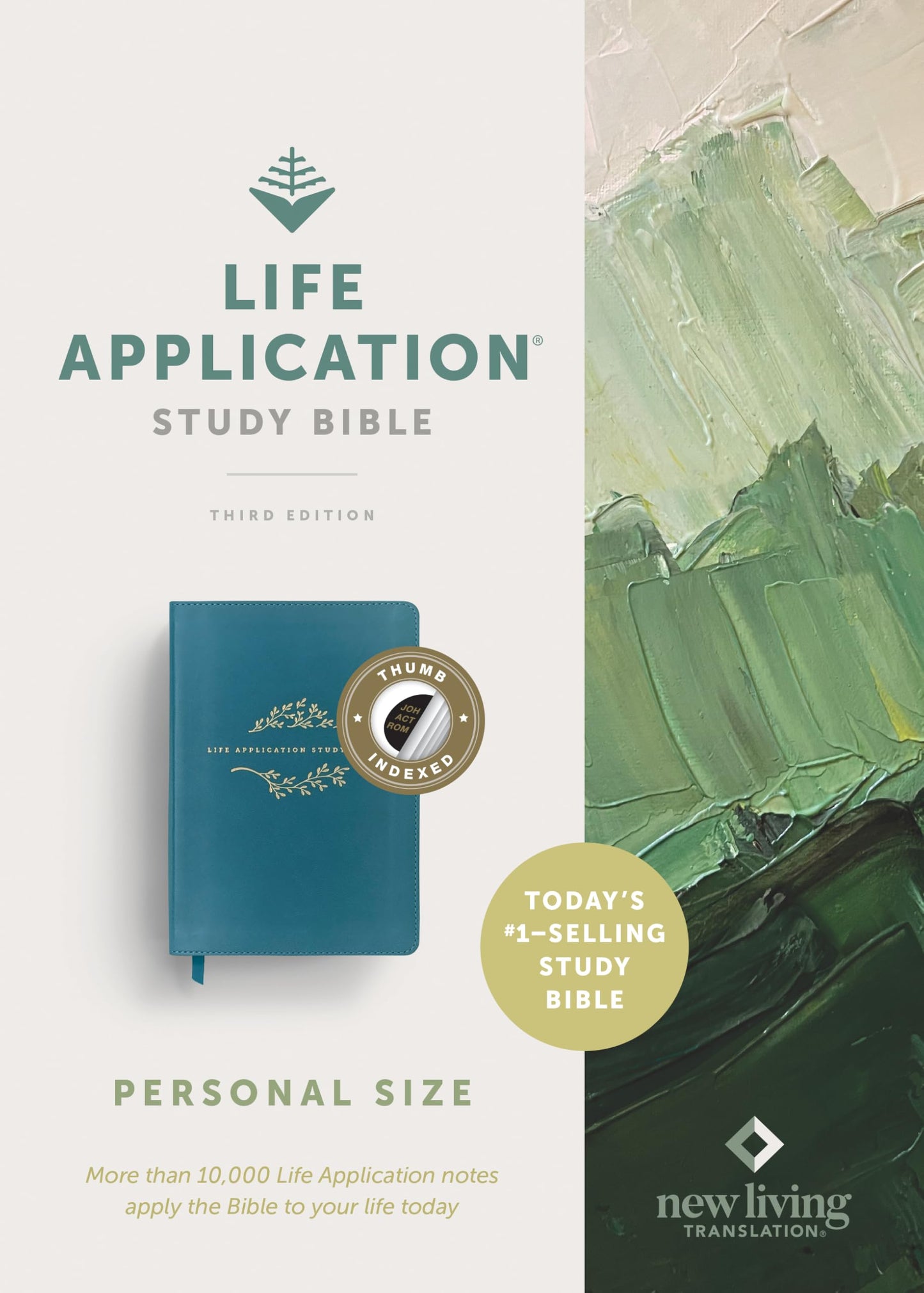 NLT Life Application Study Bible, Third Edition, Personal Size (LeatherLike, Teal Blue, Indexed, Red Letter)