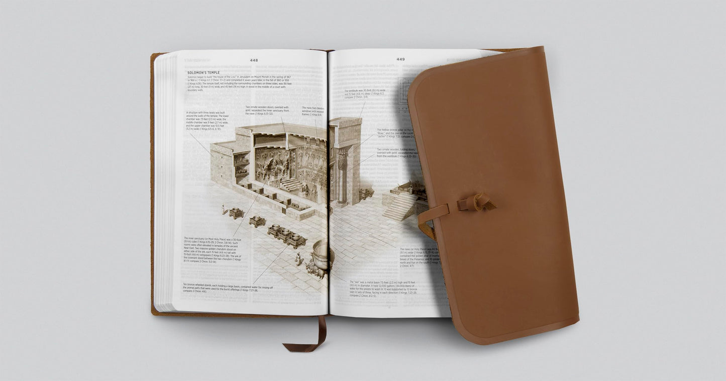 ESV Student Study Bible (Natural Leather, Brown, Flap with Strap): Holy Bible, English Standard Version