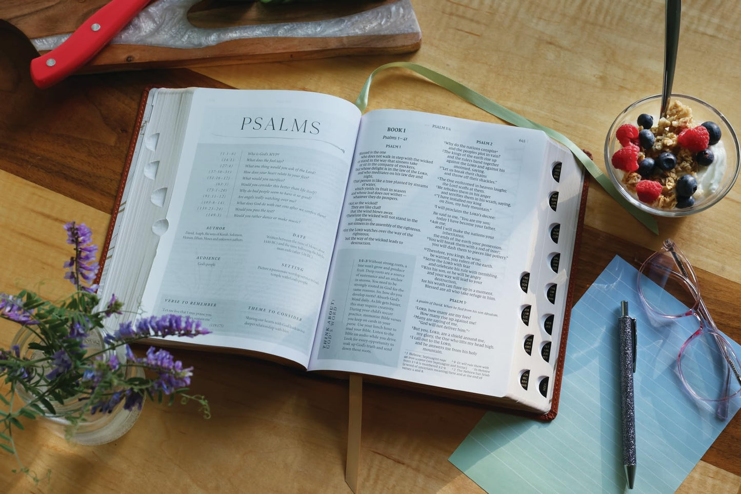 Flourish: The NIV Bible for Women, Leathersoft, Brown, Thumb Indexed, Comfort Print