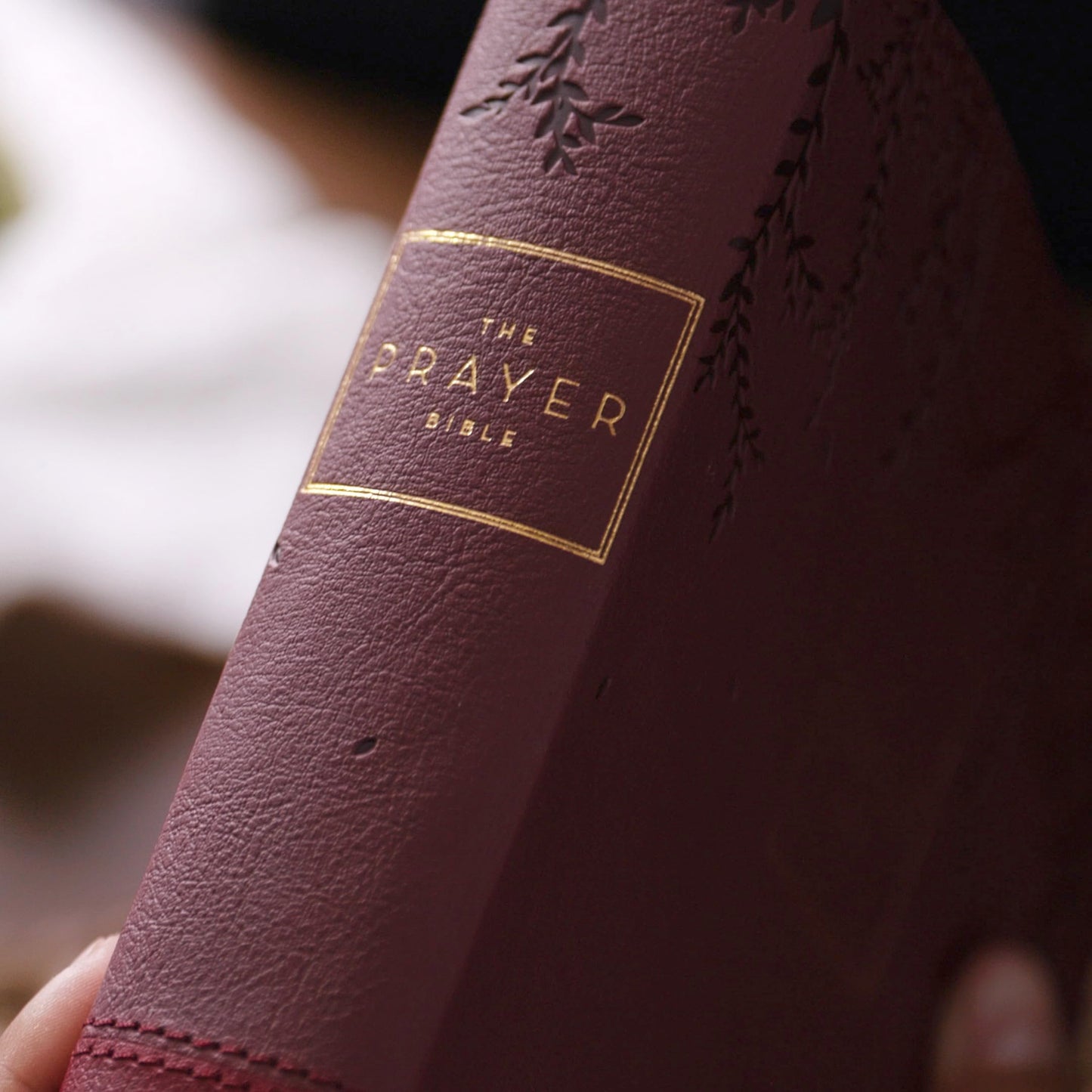 The Prayer Bible: Pray God’s Word Cover to Cover (NKJV, Burgundy Leathersoft, Red Letter, Comfort Print)