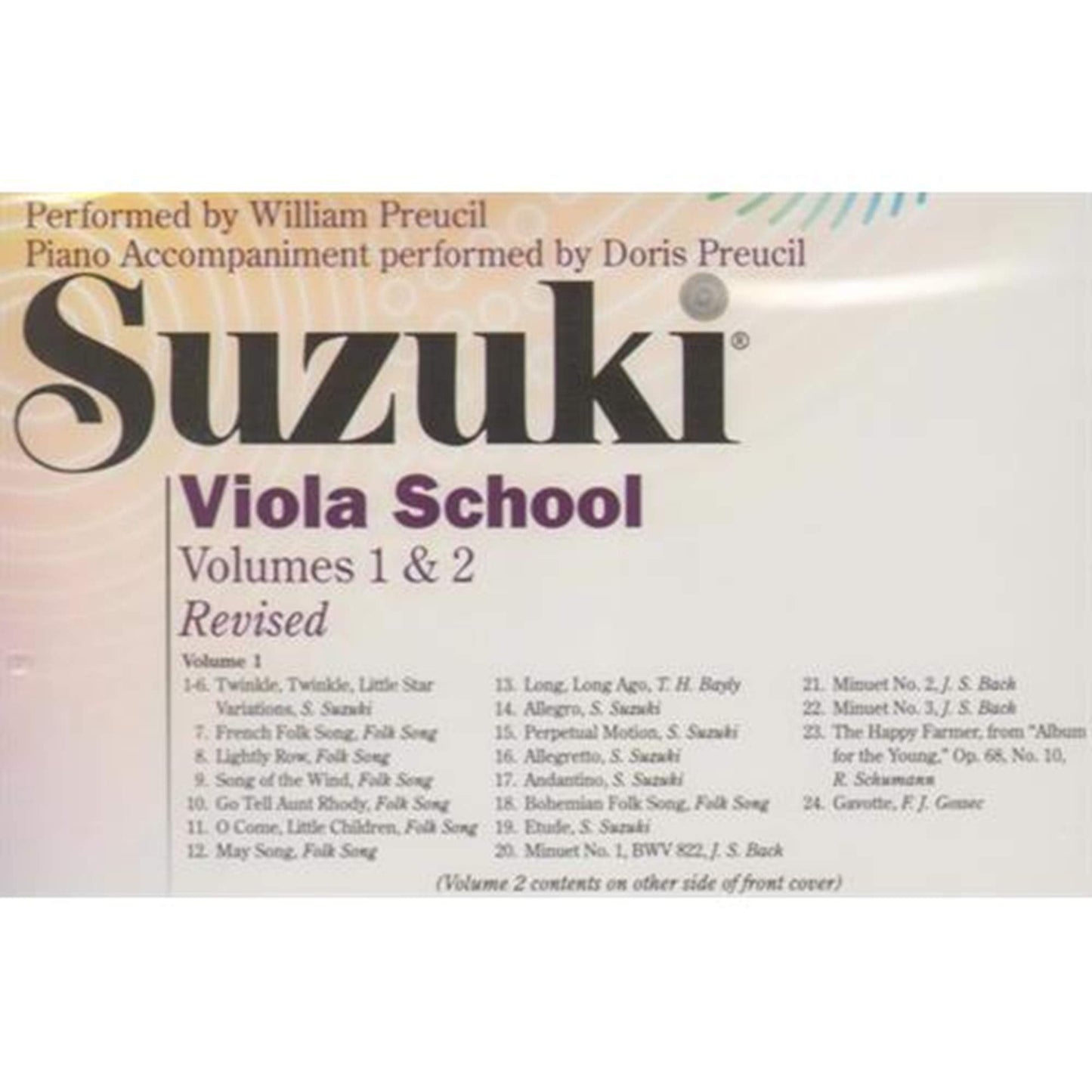 Suzuki Viola School, Volume 1 & 2 (CD) (Suzuki Method)