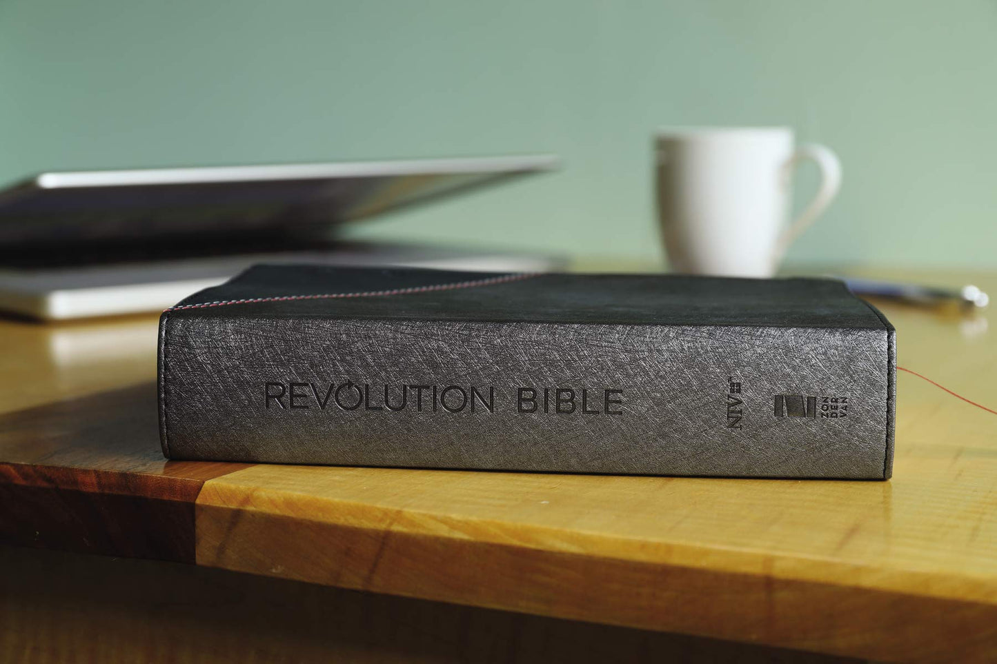 NIV, Revolution Bible, Leathersoft, Gray/Navy: The Bible for Teen Guys