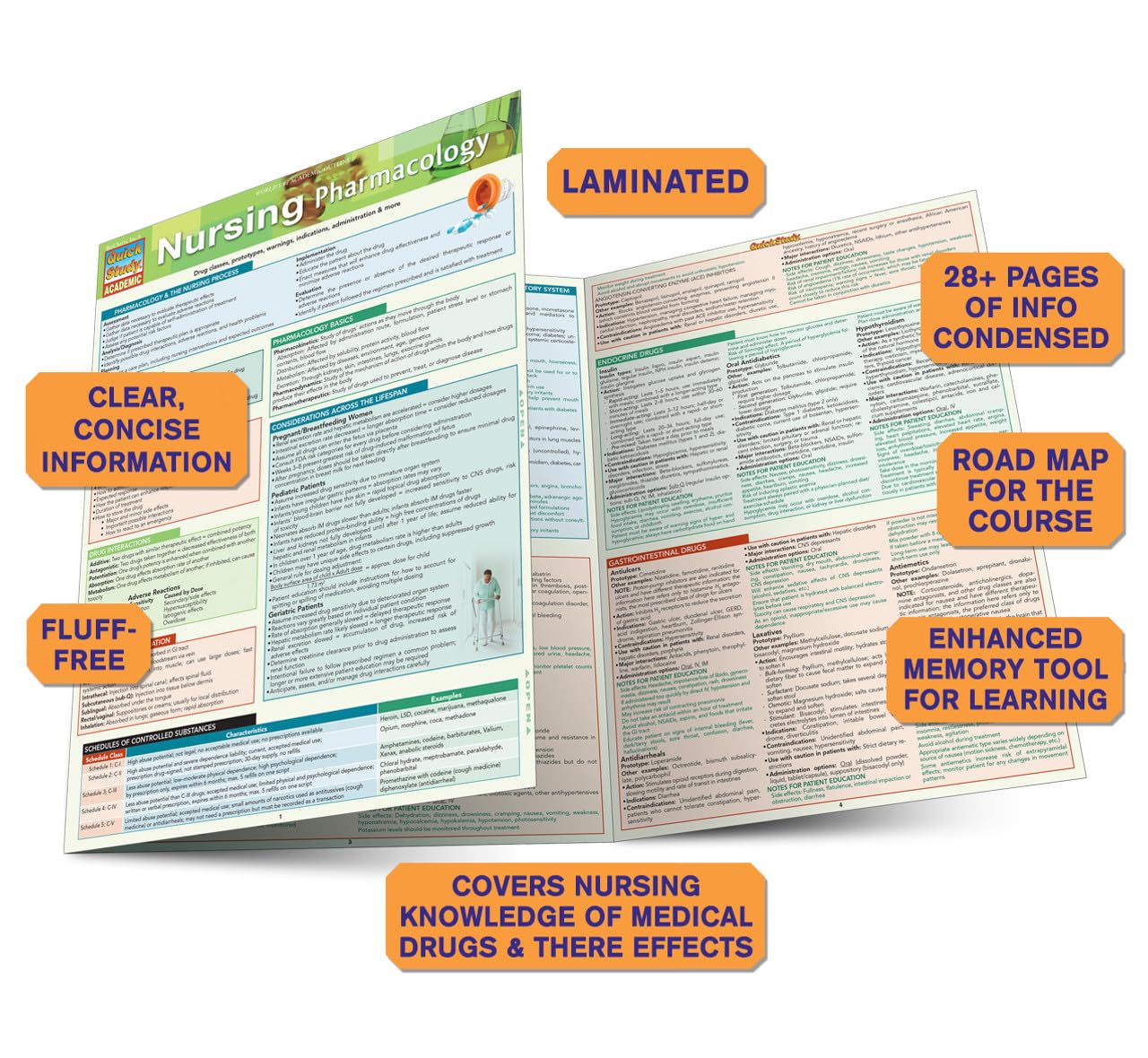 Nursing Pharmacology: a QuickStudy Laminated Reference Guide