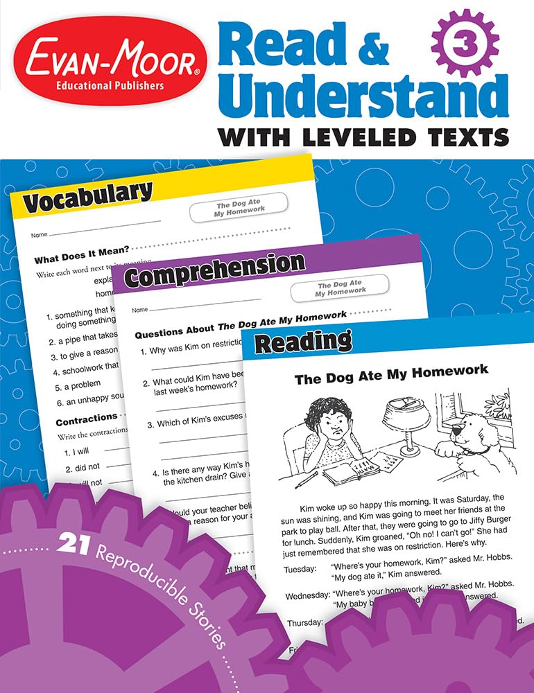 Evan-Moor Read and Understand with Leveled Texts, Grade 3