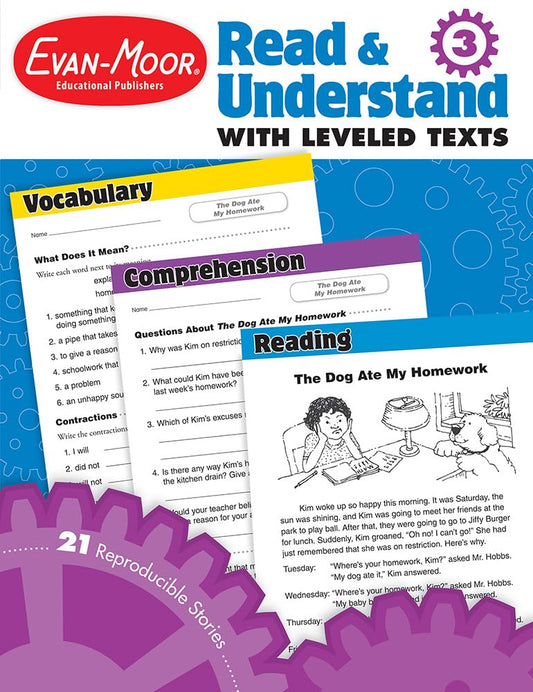 Evan-Moor Read and Understand with Leveled Texts, Grade 3