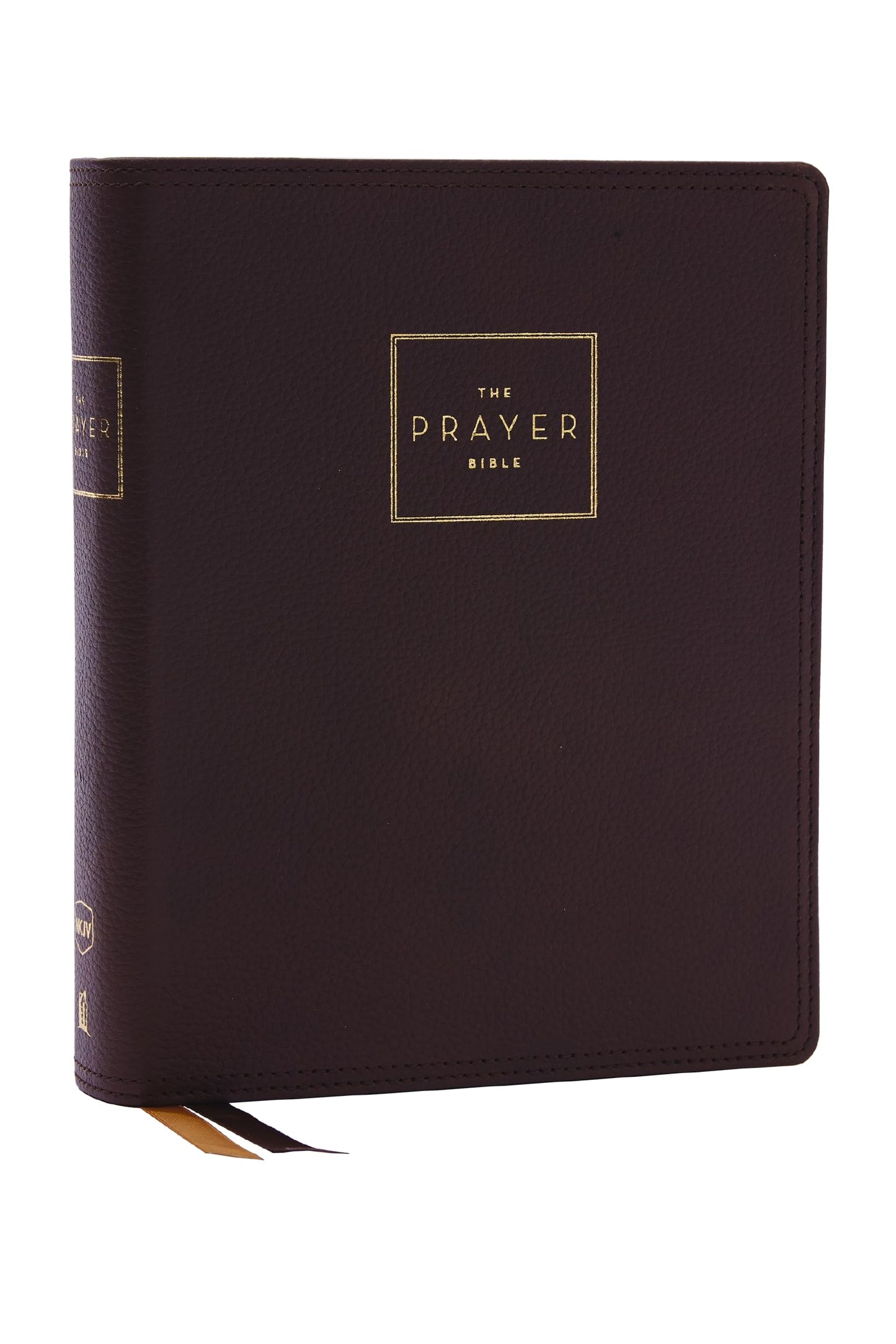 The Prayer Bible: Pray God’s Word Cover to Cover (NKJV, Brown Genuine Leather, Red Letter, Comfort Print)