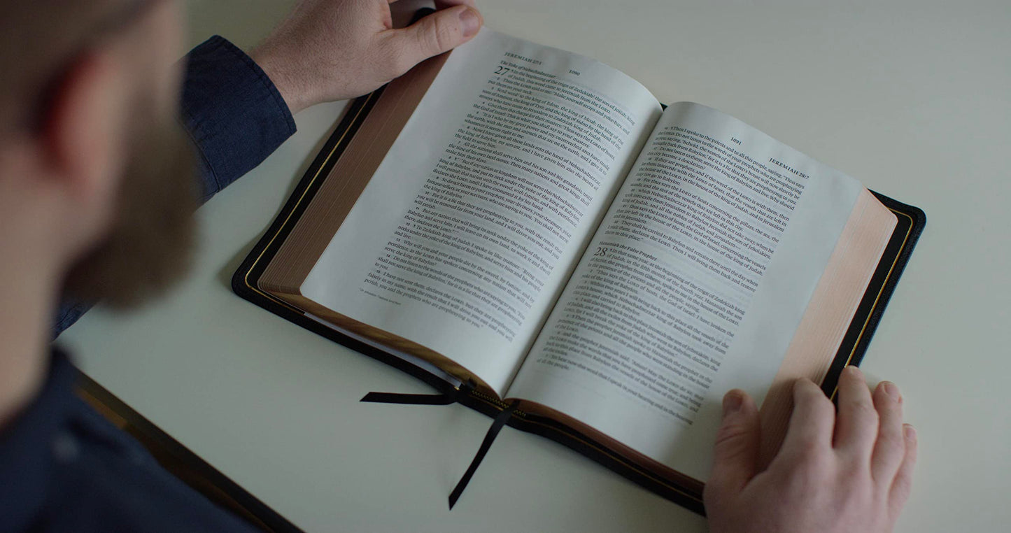 ESV Preaching Bible, Verse-by-Verse Edition (Goatskin, Black): Holy Bible, English Standard Version