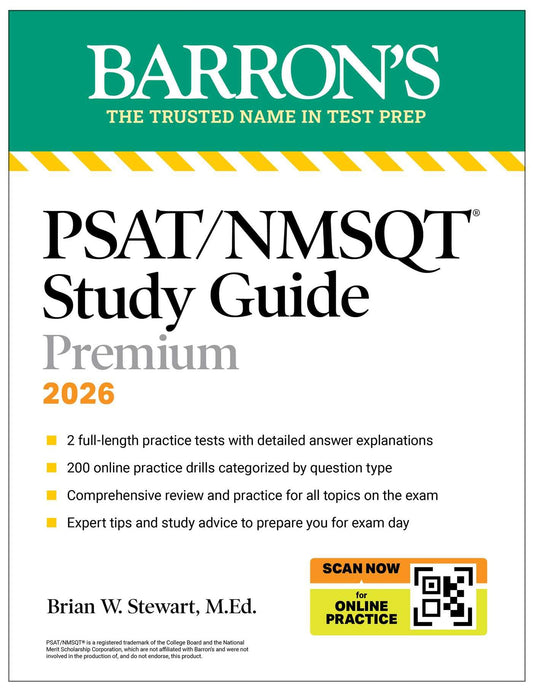 PSAT/NMSQT Study Guide Premium, 2026: 2 Practice Tests + Comprehensive Review+ 200 Online Drills (Barron's Test Prep)