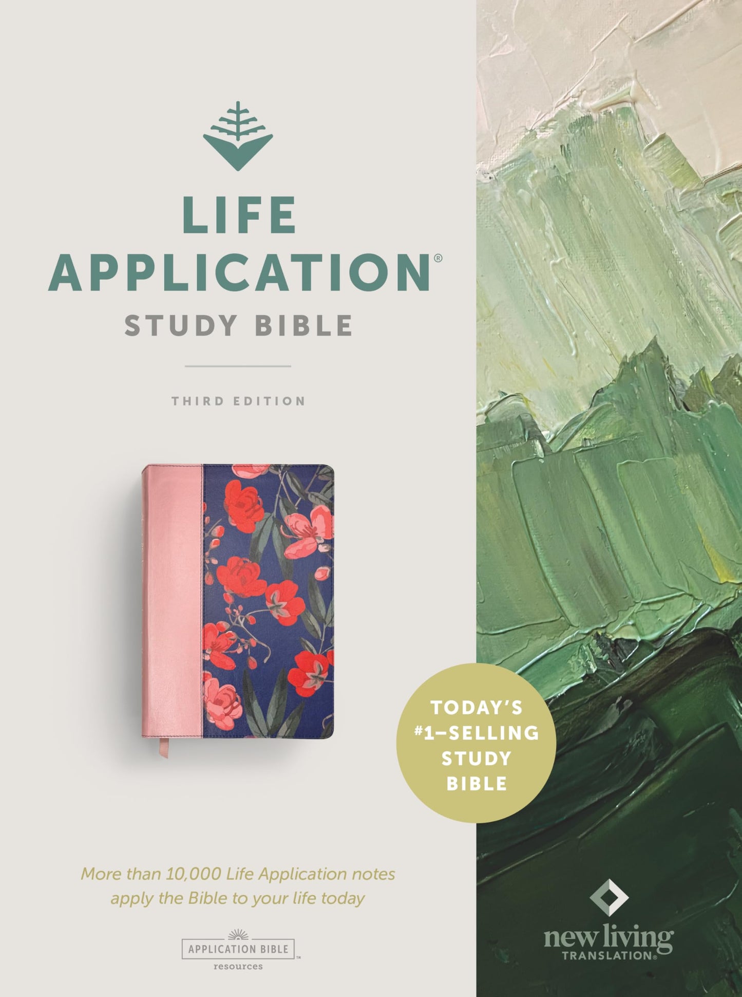 NLT Life Application Study Bible, Third Edition (LeatherLike, Pink Evening Bloom, Red Letter)
